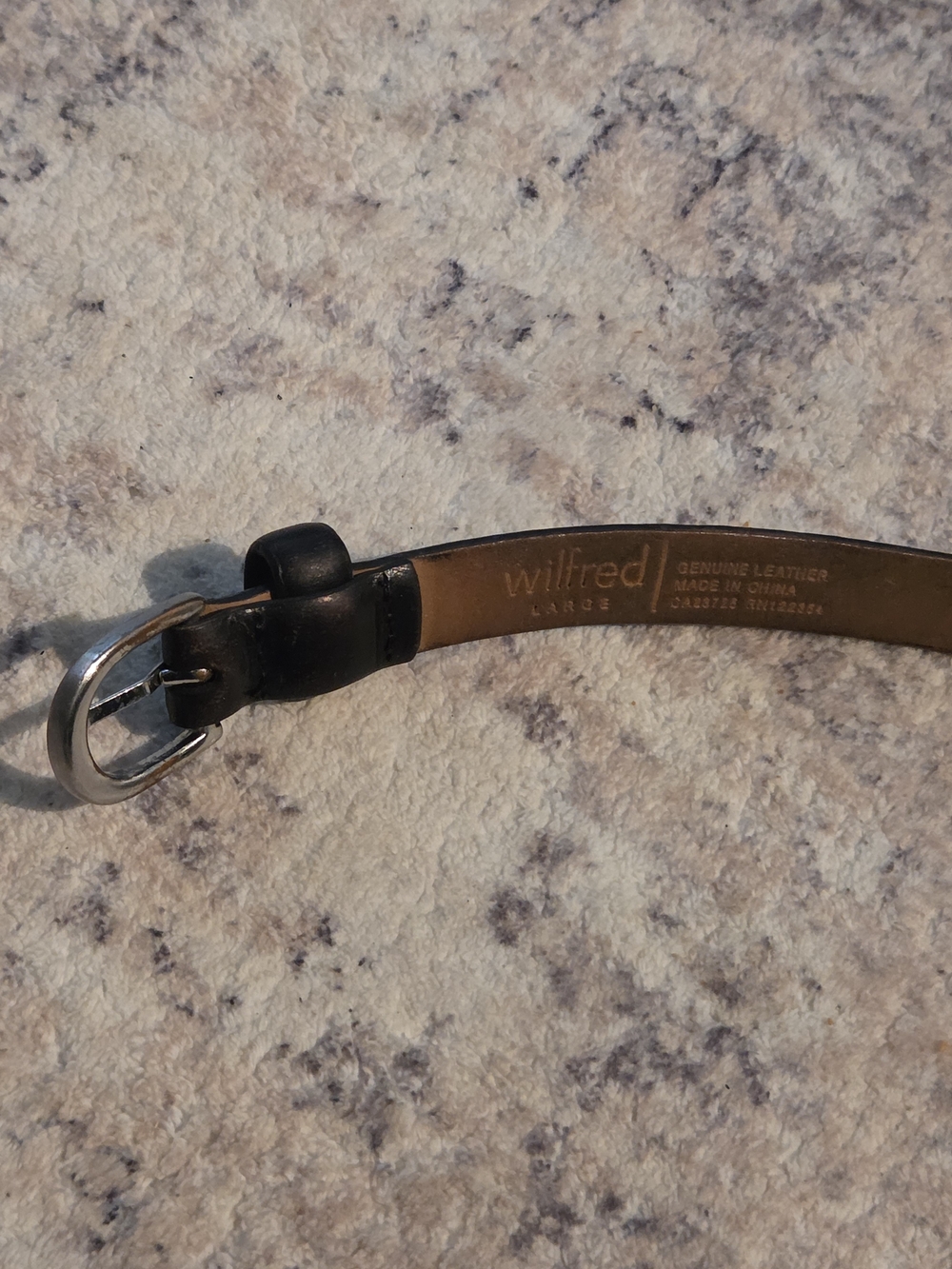 Wilfred Black Leather Belt with Silver Buckle
